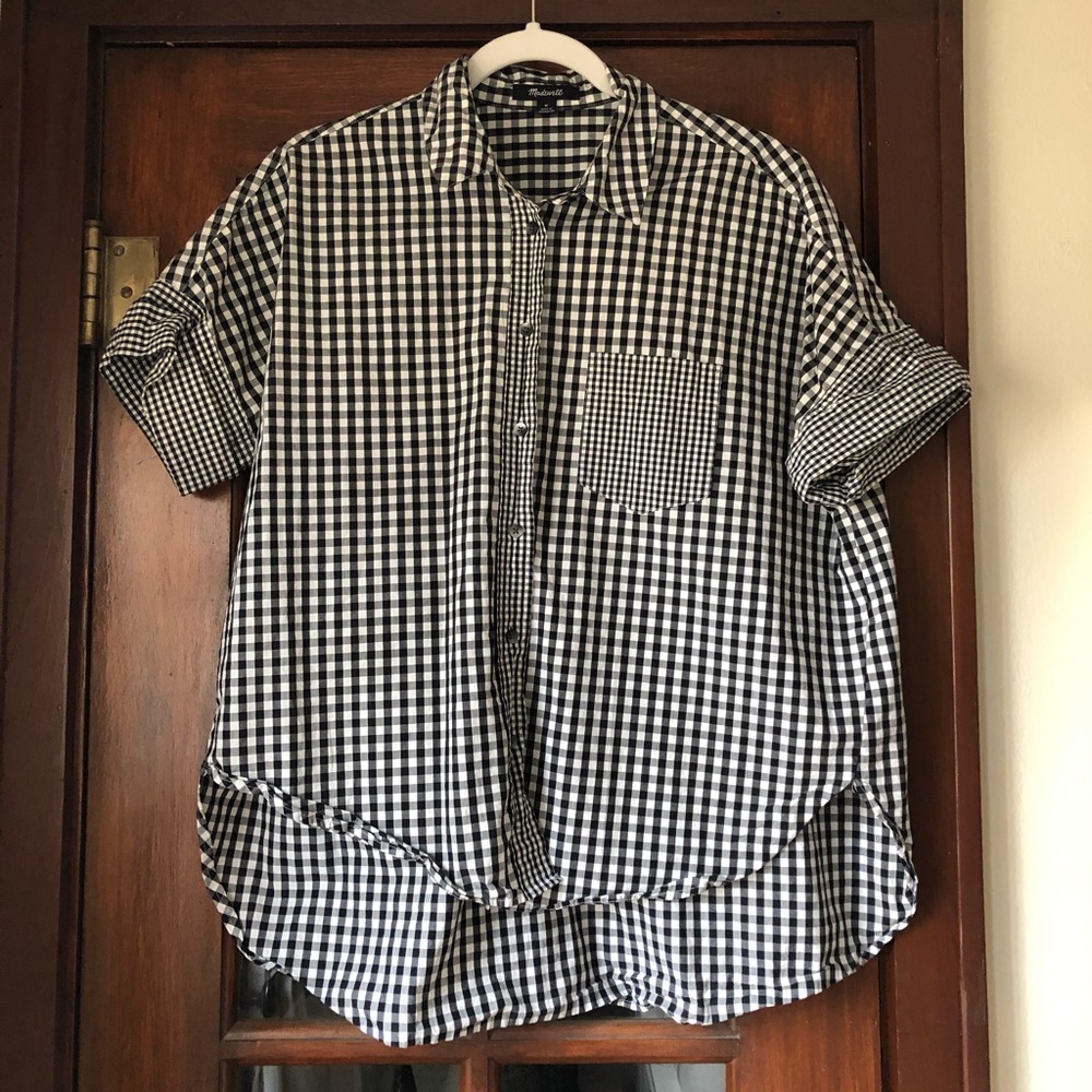 Madewell Classic Collared shirt in plaid worn once